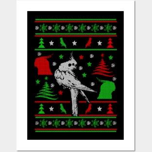 Cockatiel Ugly Christmas Sweater Posters and Art